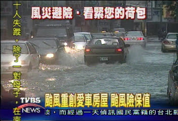 汽車保險,颱風險,洪水險